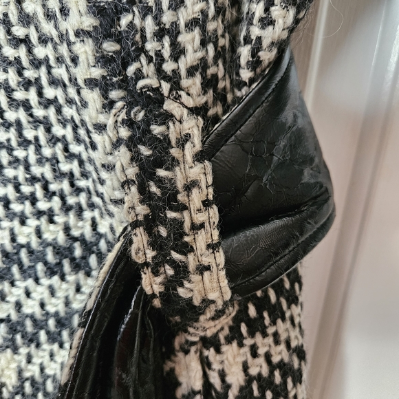 BARAMI Classic Houndstooth Black/White Women Jacket Size 12 - Picture 10 of 13